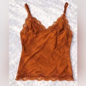 Lioness Lace Trim Camisole - Burnt Orange